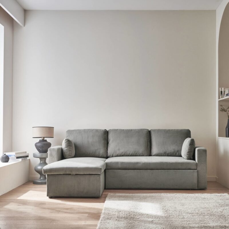canapé convertible sweeek en velours côtelé : élégant, futé, prêt à tout - CoteCanape.fr