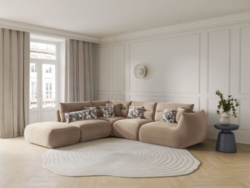 canapé CXL by Christian Lacroix – velours tricoté Cleanaboo (Beige) - vue détaillée