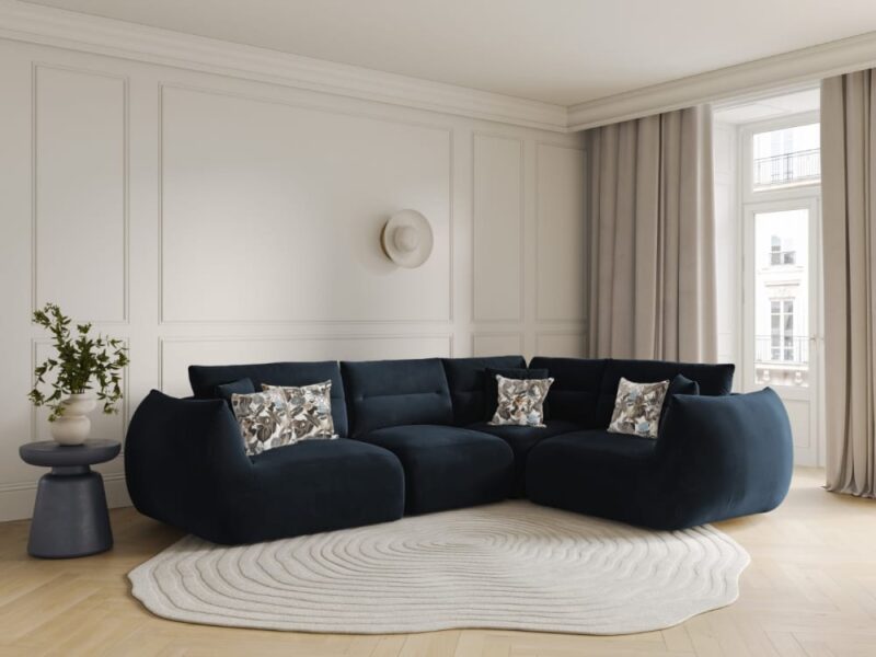 Test du canapé CXL by Christian Lacroix – velours tricoté Cleanaboo (Bleu)