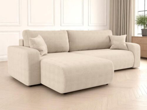 canapé d’angle ALYA (Usinestreet) : spacieux, modulable, convertible - vue détaillée