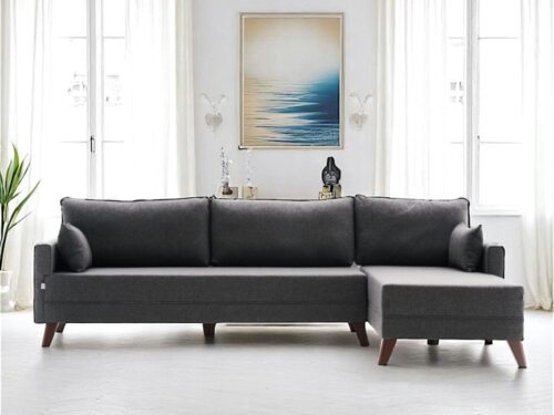 canapé d’angle anthracite SPLIT (côté droit) – 275 cm | Pier Import - vue détaillée