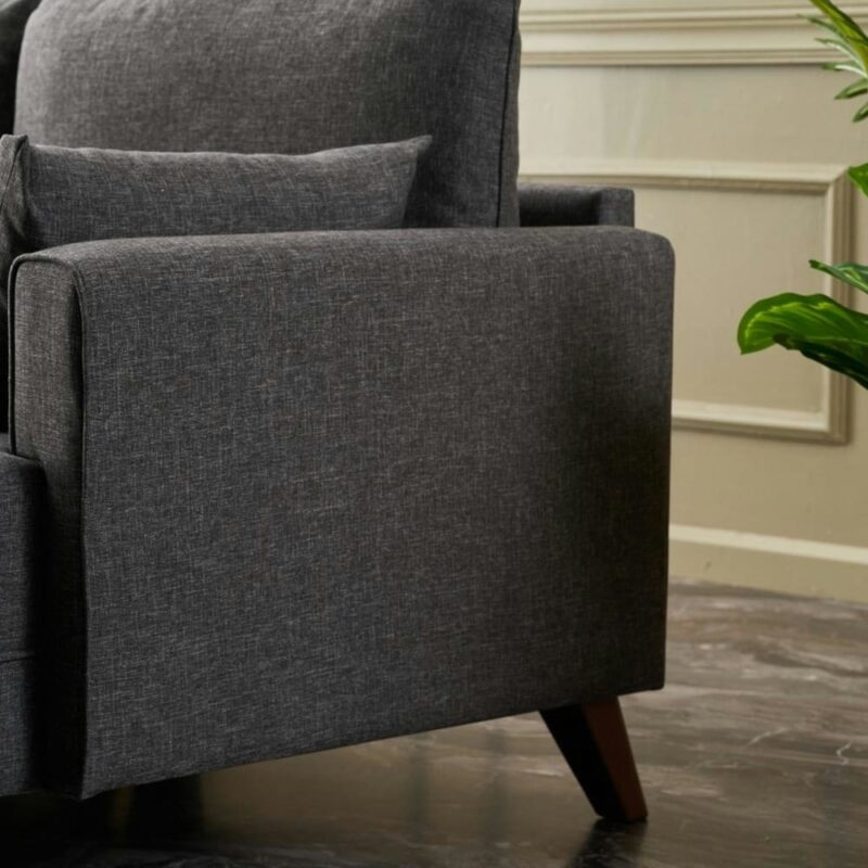 Test du canapé d’angle anthracite SPLIT (côté droit) – 275 cm | Pier Import