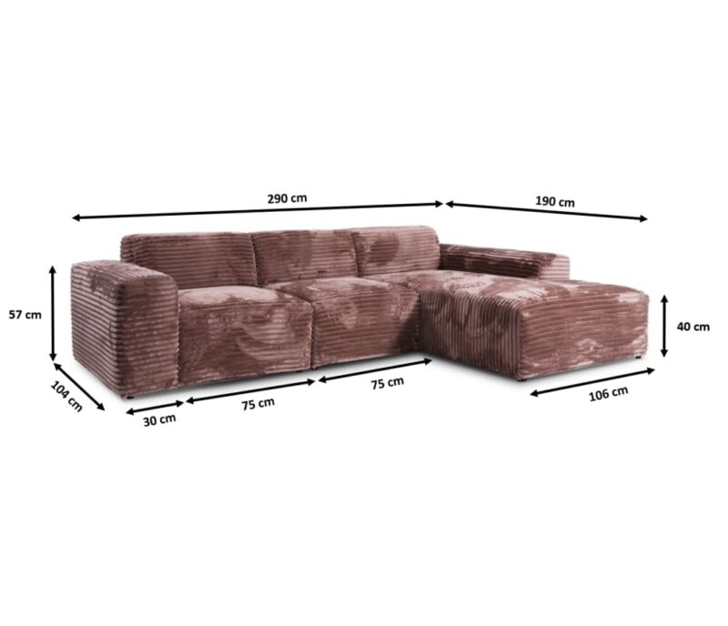 Test du canapé d’angle BRISIA (TENDENCIO) : modernité, élégance et velours côtelé