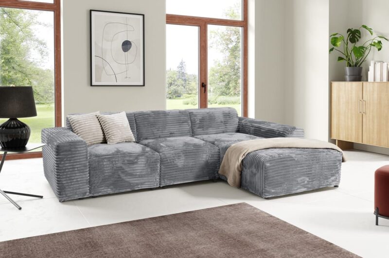 Test du canapé d’angle BRISIA (Tendencio) : modernité, élégance et velours côtelé