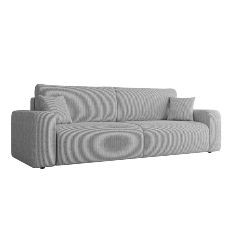 Test du canapé d’angle convertible Artemisa – Best Mobilier (velours côtelé gris)