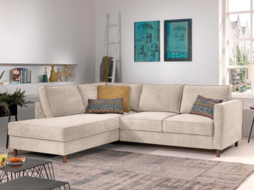 canapé d’angle convertible Jake (gauche) – Lisa Design - vue détaillée