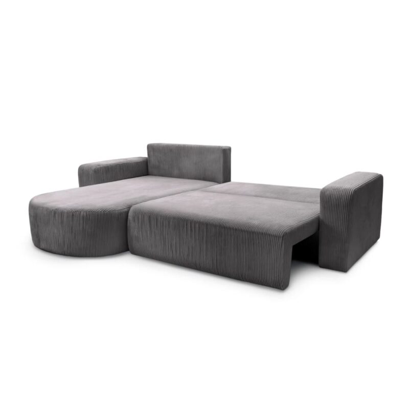 Test du canapé d’angle convertible KIARA (Usinestreet) : 4 places, angle réversible, coloris gris