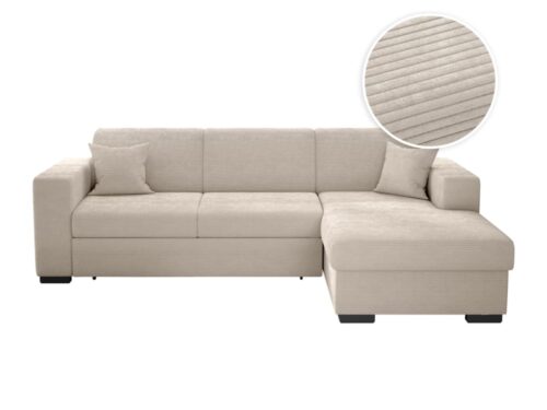 canapé d’angle convertible Usinestreet FUJI XL (velours côtelé) - CoteCanape.fr