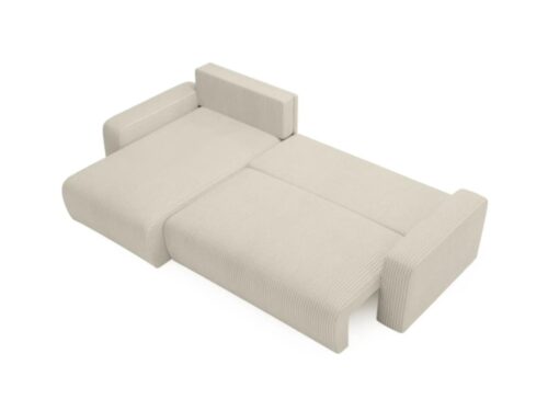 canapé d’angle LUCIE de Casanova Paris : confort modulable en velours beige - vue détaillée