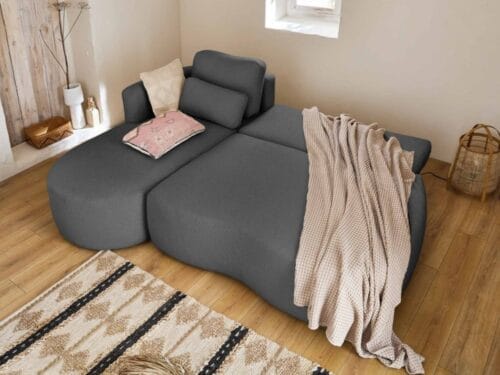 Canapé d’angle Mahina Lisa Design (4 places, angle gauche, convertible)