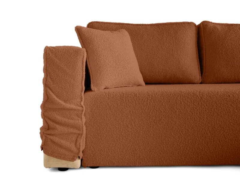 Test du canapé d’angle réversible TOPAZE de Best Mobilier (bouclette rouge)