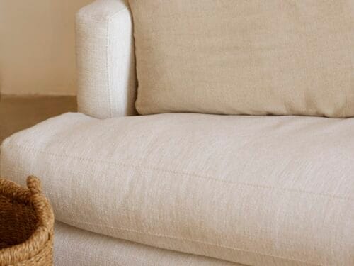 Canapé Decowood (blanc), confort souple, service sur rendez‑vous
