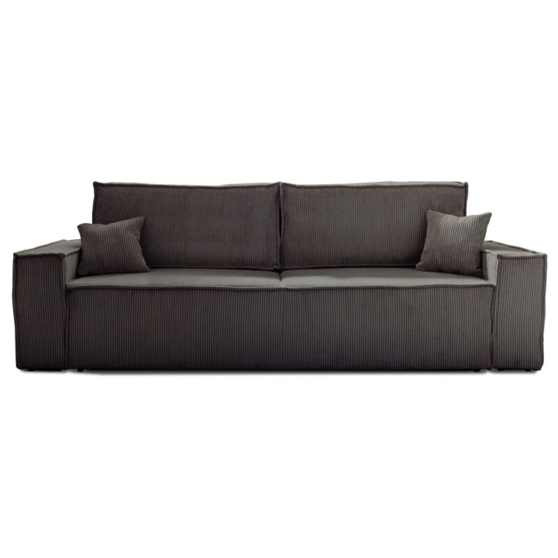 Test du canapé Dellia (Best Mobilier) : 3 places, velours côtelé, convertible