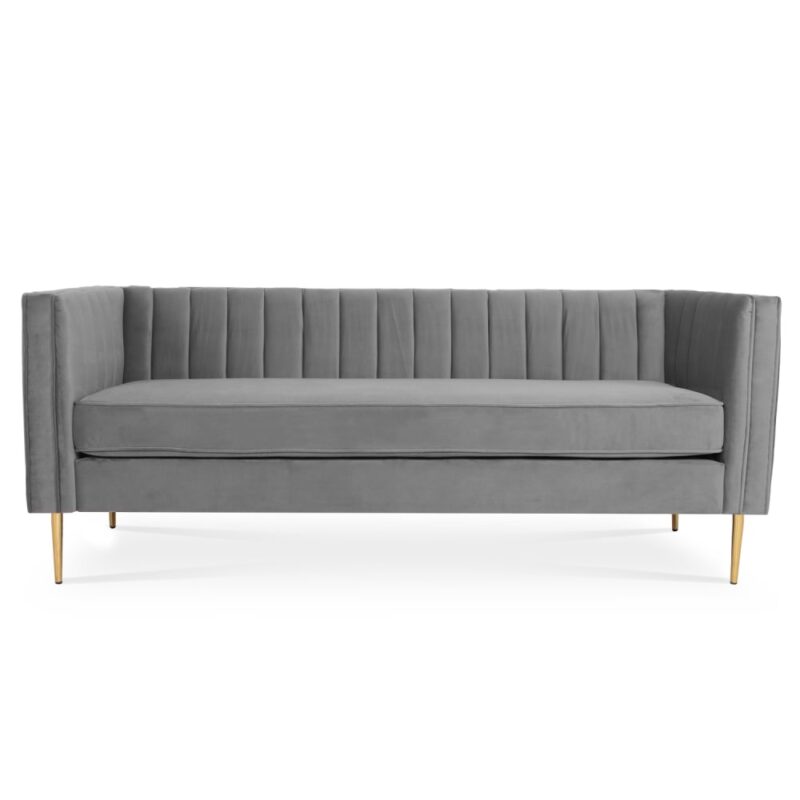 canapé James (INTENSE DECO) : Art Déco, velours et pieds dorés - CoteCanape.fr