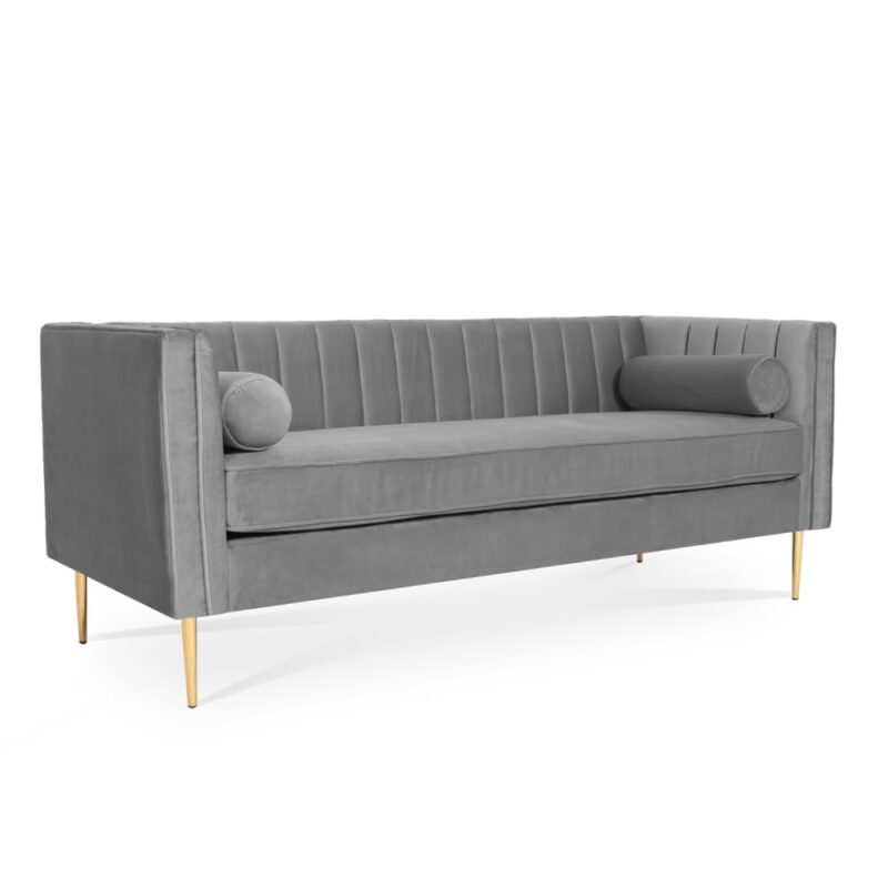 canapé James (INTENSE DECO) : Art Déco, velours et pieds dorés - vue détaillée