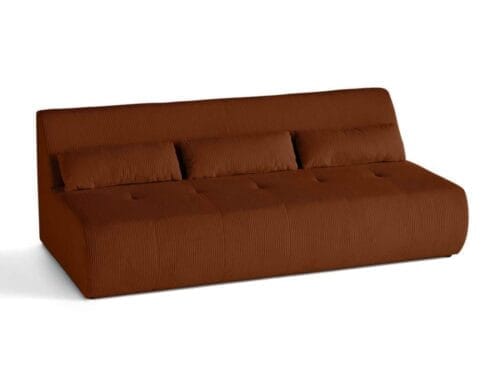 Canapé Lisa Design Onyx, 3 places en velours côtelé (Rouge)
