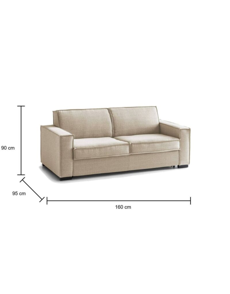 Test du CANAPÉ-LIT 2 PLACES Talamo Italia (160x95x90, Beige)