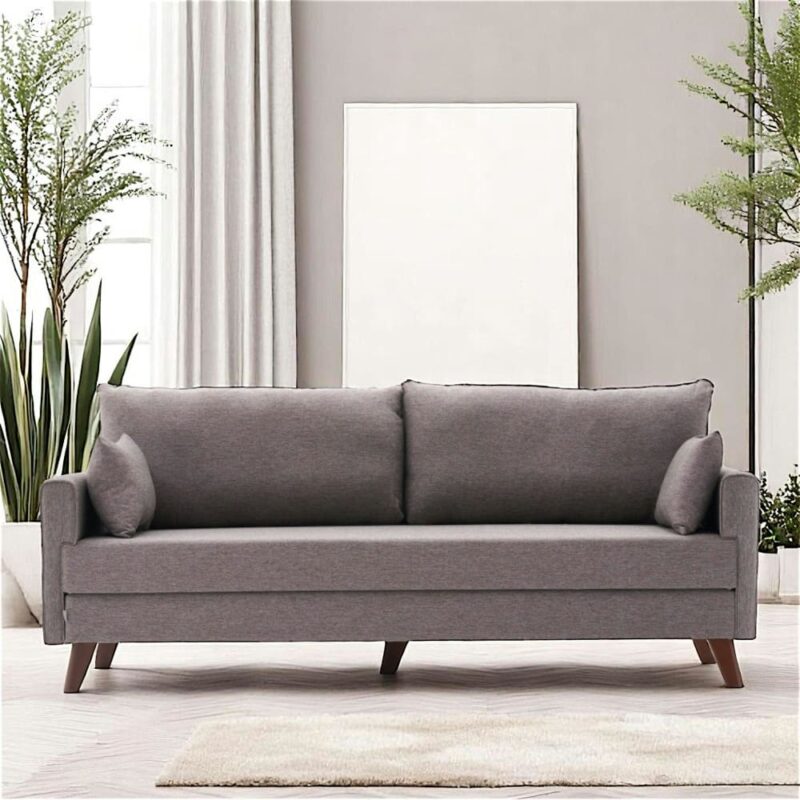 canapé-lit taupe SPLIT (dos droit) – Pier Import - CoteCanape.fr