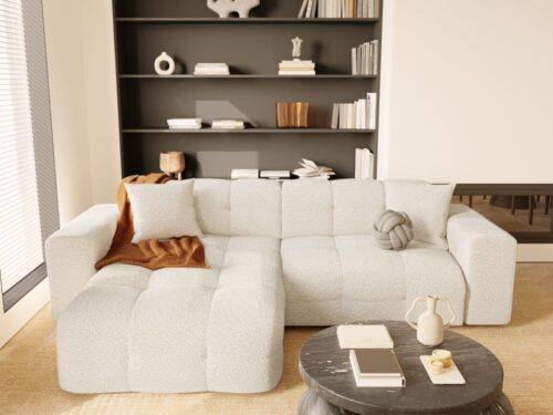 canapé MAEL de SIA Home : courbes arrondies, style assuré - vue détaillée