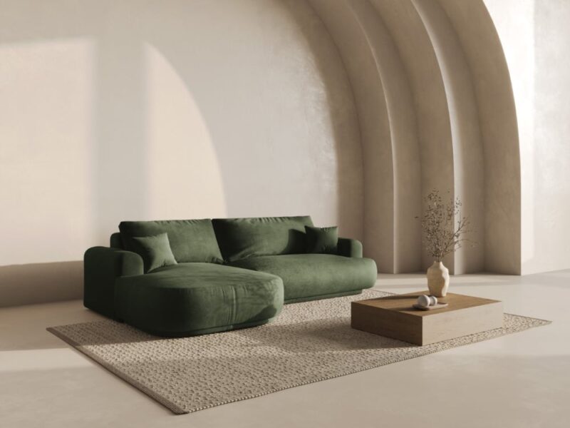 Test du canapé Micadoni Home en velours vert : épais, élégant et endurant