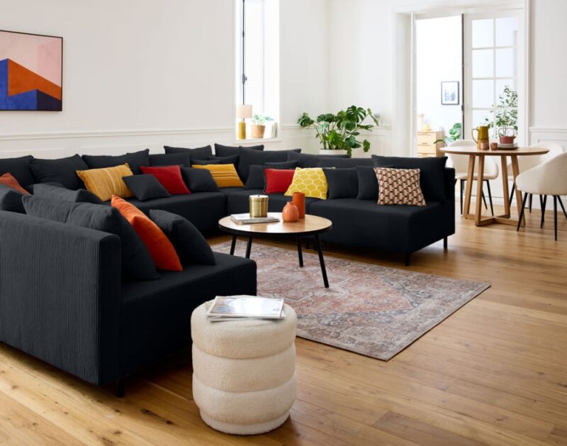 Test du canapé modulable en U Lisa Design Edinburg (8 places) en velours côtelé