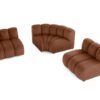 Test du canapé modulable Lisa Design Debbie 4 places (angle réversible) – tissu texturé rouge