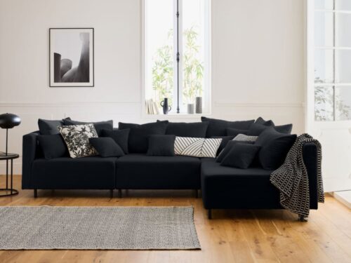 canapé modulable Lisa Design EDINBURG (4 places, angle L réversible) - vue détaillée