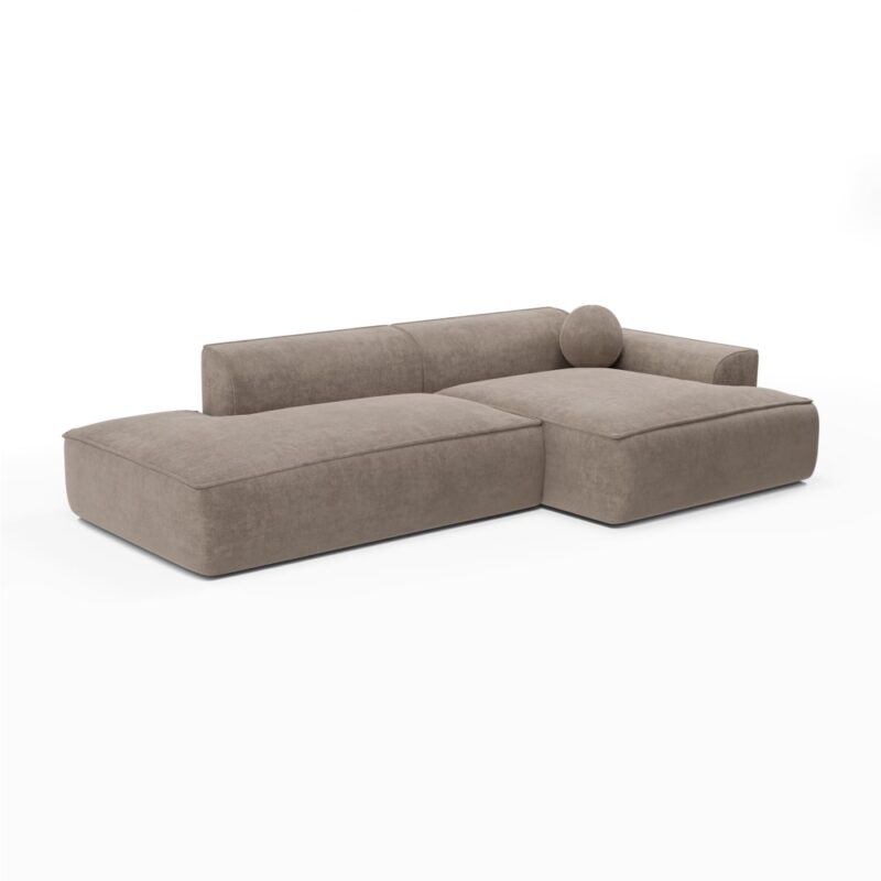 Test du canapé SIA Home en velours taupe (260 x 155 cm)