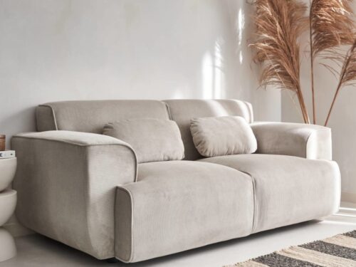 canapé sweeek en velours côtelé : chic, profond, prêt à vivre - vue détaillée