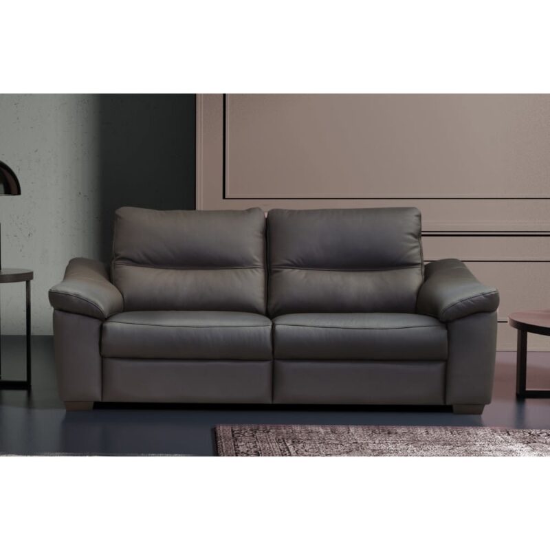 Test du canapé Venesetti en cuir italien gris : avis complet