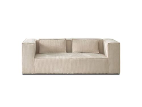 Lisa Design Stella 2 places en velours côtelé : cosy, simple, efficace - CoteCanape.fr