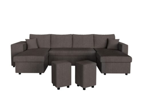 Test du Usinestreet OSLO : canapé panoramique convertible en velours côtelé