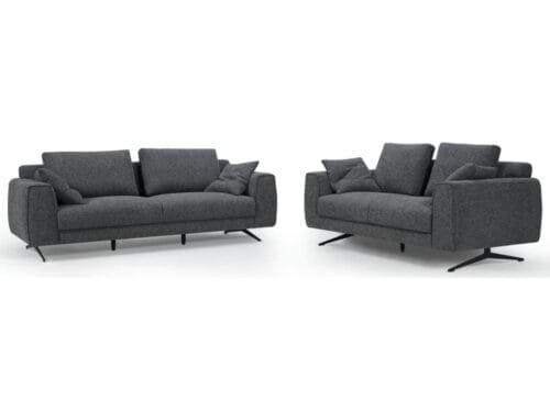 Test Furnhouse Detroit : canapé 2 places en tissu gris foncé