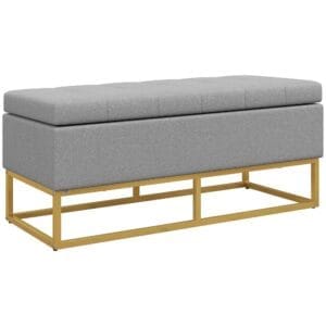 Test Homcom banquette capitonnée avec coffre, chic, pratique, assumée Test Homcom banquette capitonnée avec coffre, chic, pratique, assumée
