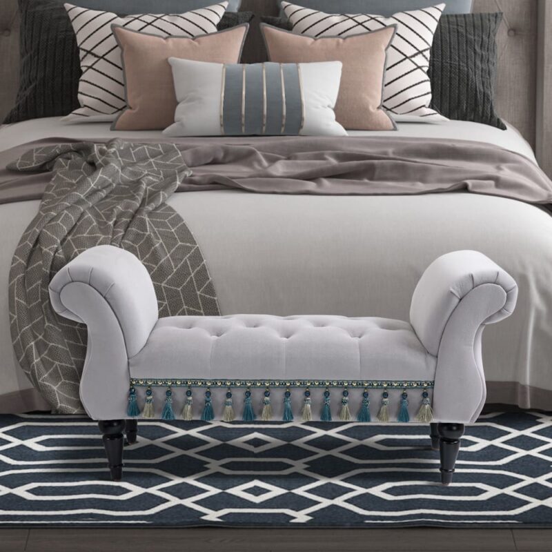 Test Homcom – Banquette design capitonnée en velours gris : chic et futée