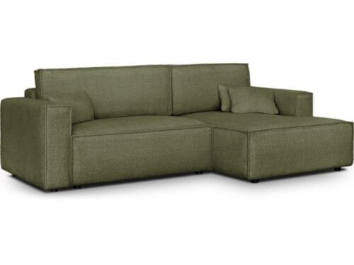 Test Homifab Asti : canapé d’angle convertible 3 places en tissu bouclé