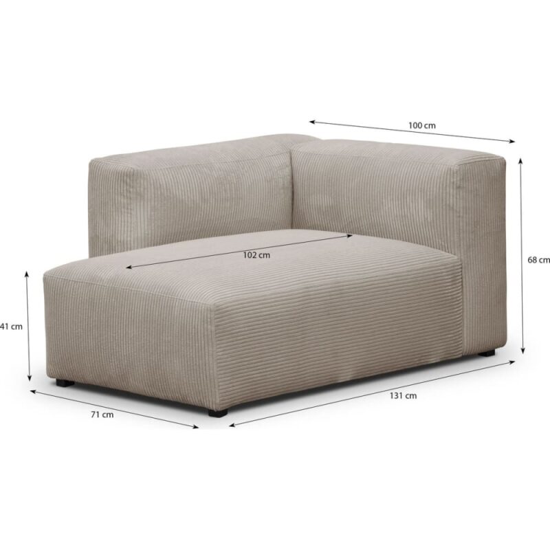 Test Homifab Modulo : la méridienne d’angle gauche en velours côtelé qui mixe confort, style et modularité