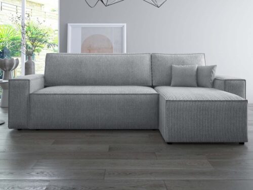 INTENSE DECO Lorenzo : canapé d’angle réversible en velours côtelé - CoteCanape.fr