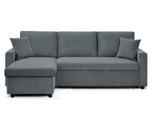 INTENSE DECO Rico – Canapé d’angle convertible réversible 5 places en velours côtelé - CoteCanape.fr