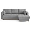 Test Lisa Design Anna : canapé d’angle convertible 4 places en velours (gris)