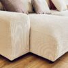 Test Lisa Design GARANCE : canapé d’angle réversible 4 places en velours côtelé (Beige)