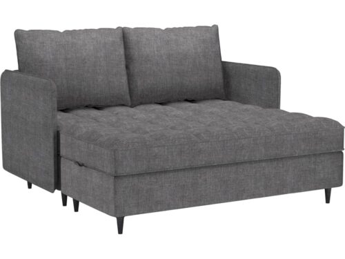 Loft24 : canapé 3 places multifonctionnel à méridienne réversible (gris) - vue détaillée