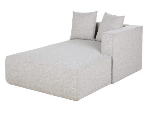 Maisons du Monde : méridienne droite gris clair chiné BARNABY - CoteCanape.fr