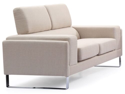 Menzzo BARTH : canapé 2 places moderne et confortable (Beige) - CoteCanape.fr