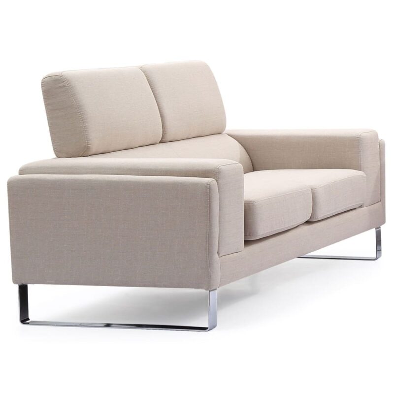 Test Menzzo BARTH : canapé 2 places moderne et confortable (Beige)