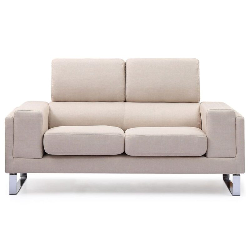 Test Menzzo BARTH : canapé 2 places moderne et confortable (Beige)