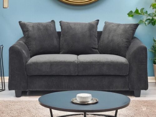 Menzzo Mozart 2 places : élégance gris foncé, confort compact - CoteCanape.fr