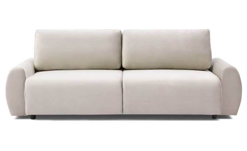 Test Menzzo TRAVIATA Velours Beige : canapé chaleureux, convertible en un geste