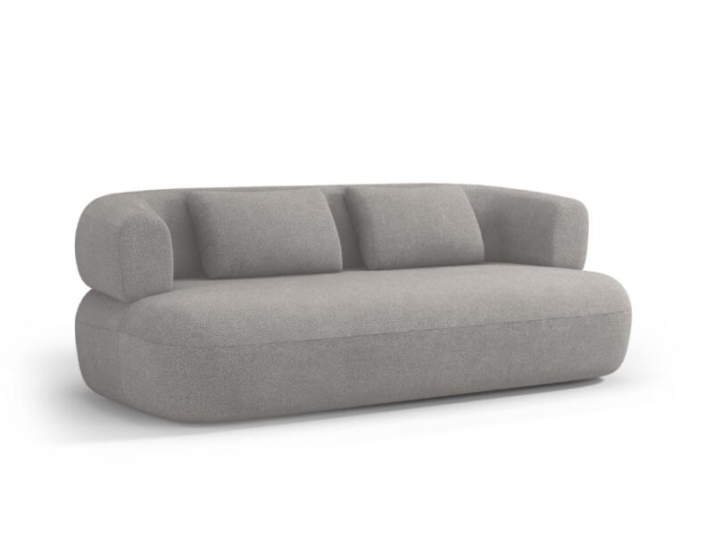 Test Micadoni Home – Canapé en tissu bouclé TISSUC (gris) : chic, comfort et éco-conscience