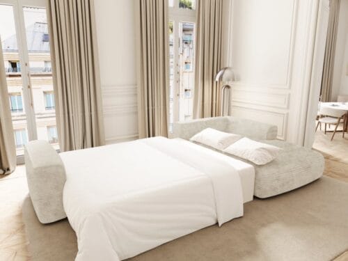 Test Premium Interiors Como : canapé convertible beige